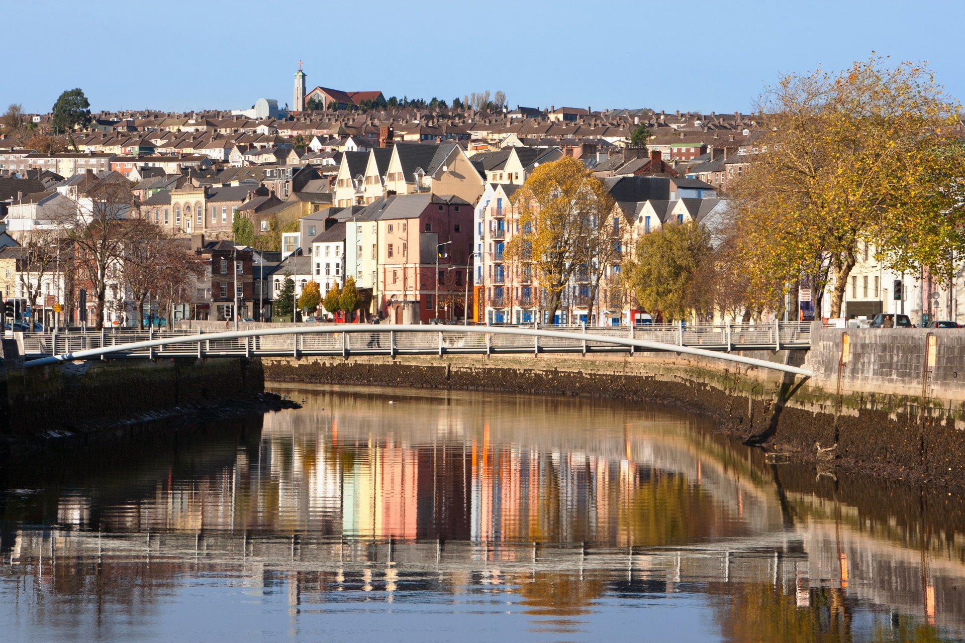 Cork City on the River Lee in Autumn