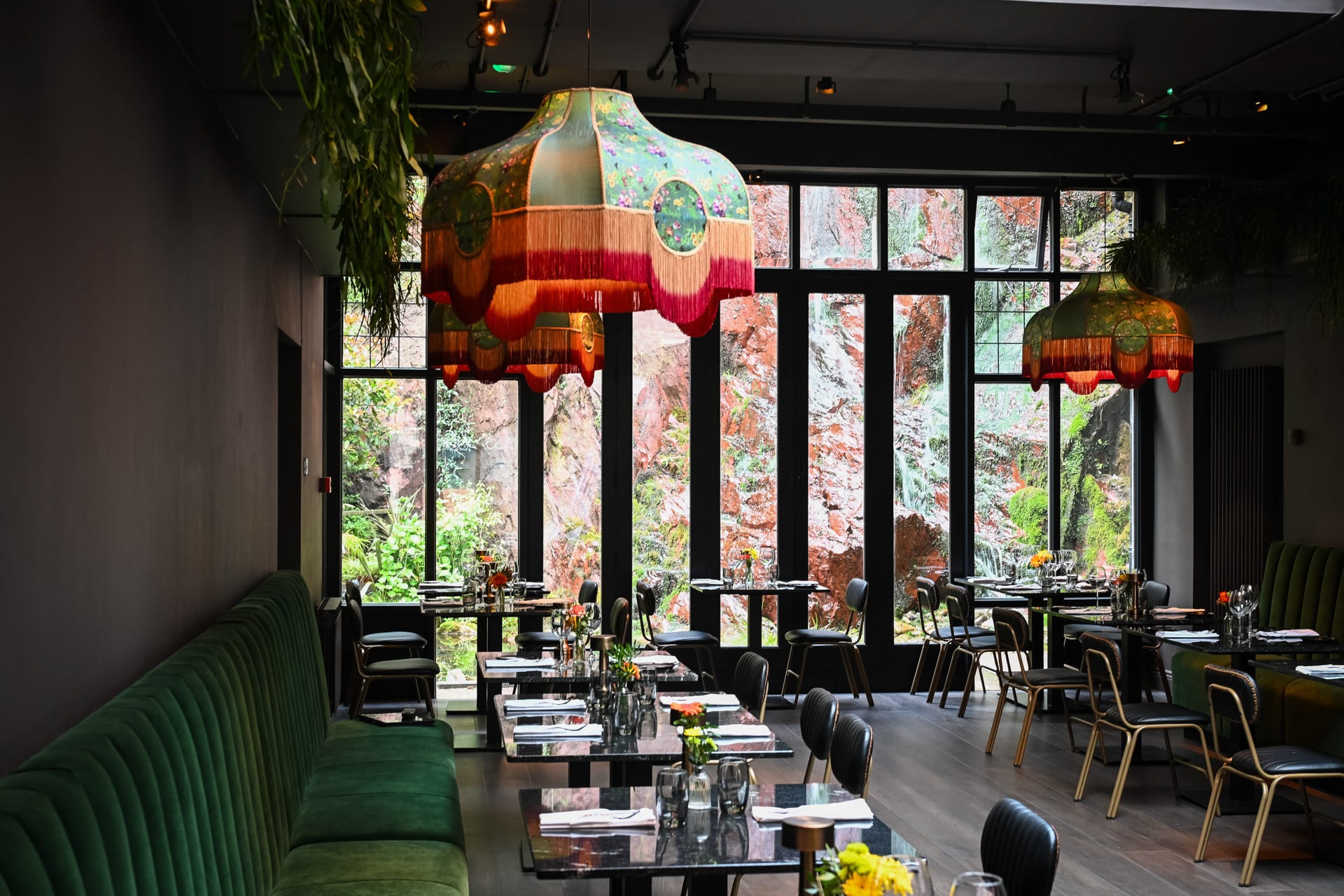 Greenes Restaurant Interior of restaurant of new tables and chairs and new light shades