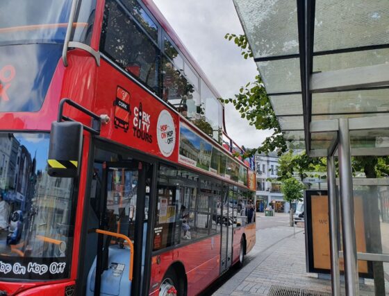 Cork City Tours Open Top Bus on Cork city street master